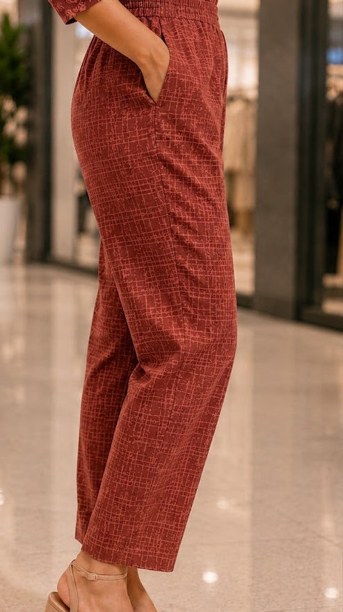 Rust Radiance 3 piece kurta set