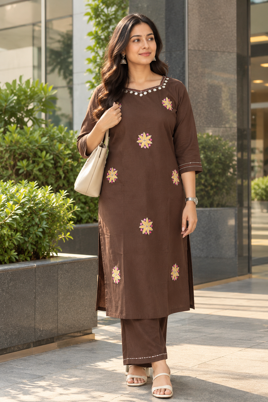 Earthy Petals Kurti