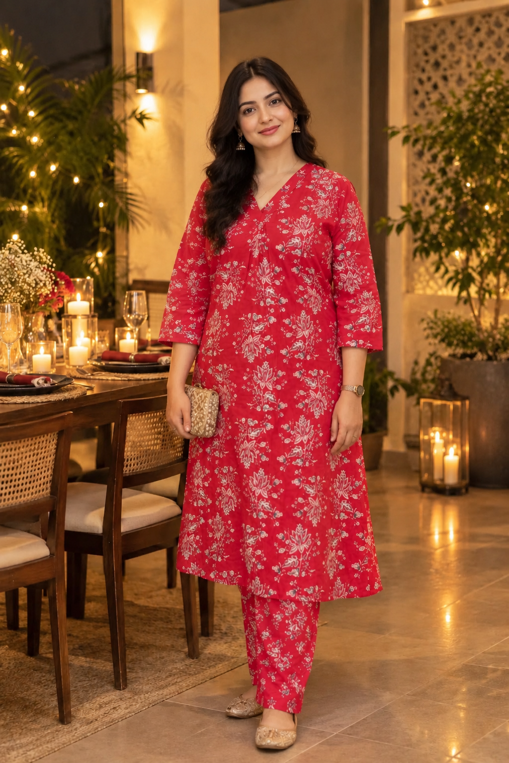 Gulab-e-Rang Printed Kurti Set