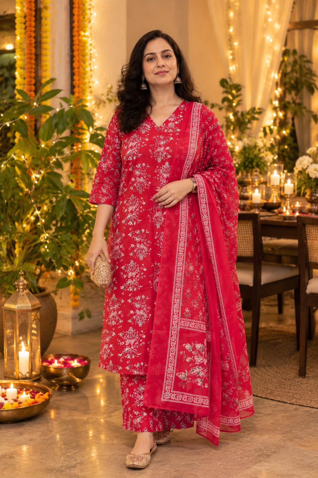 Gulab-e-Rang Printed Kurti Set