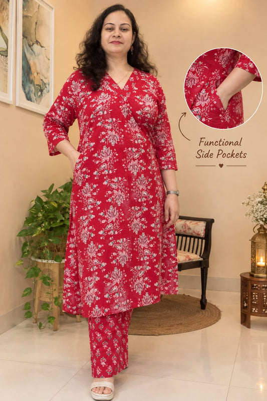 Gulab-e-Rang Printed Kurti Set
