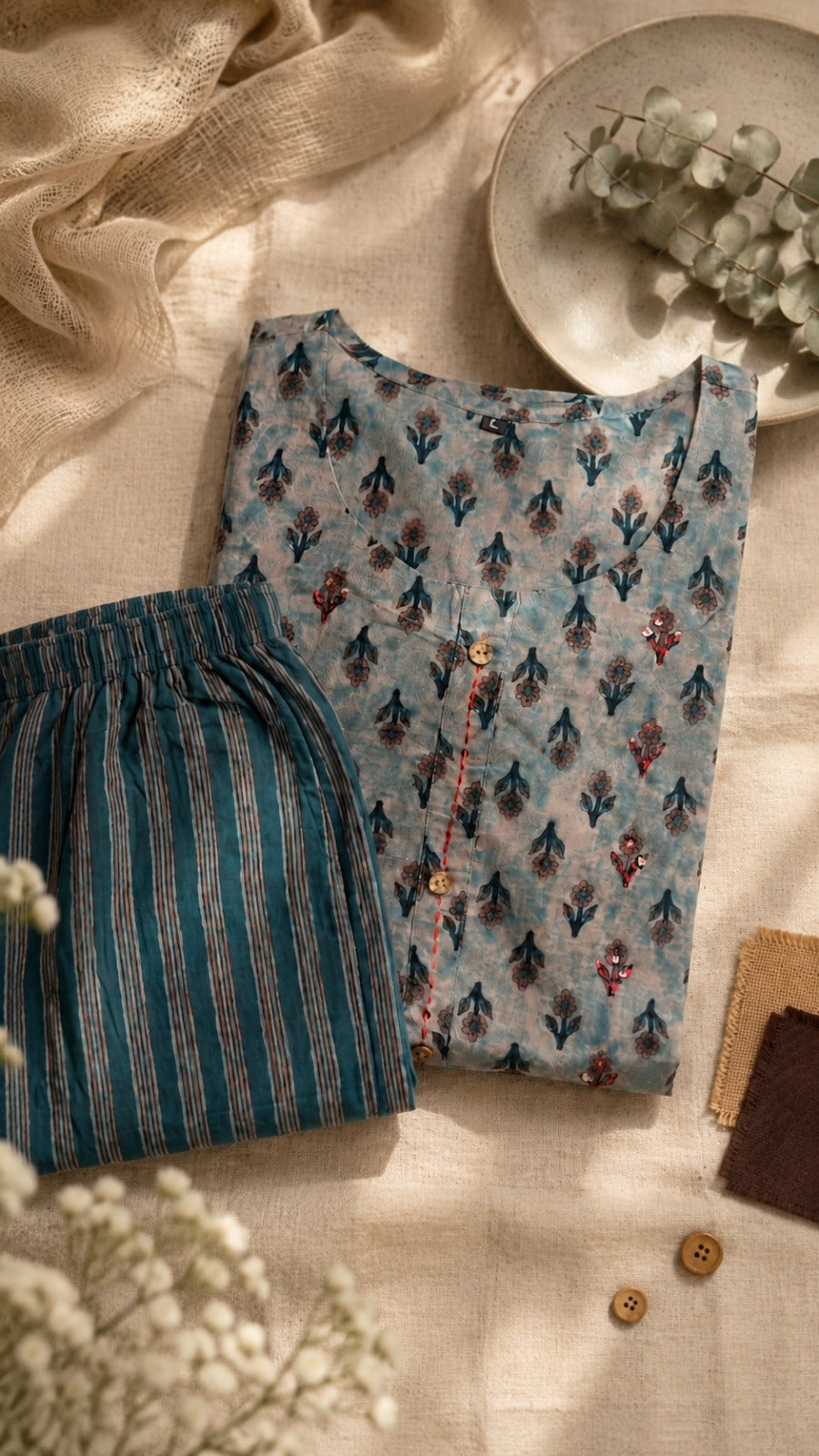 Blue Muse Co-ord Set
